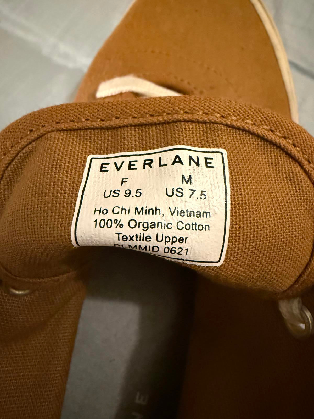 Everlane Brown Canvas High-Top Sneakers