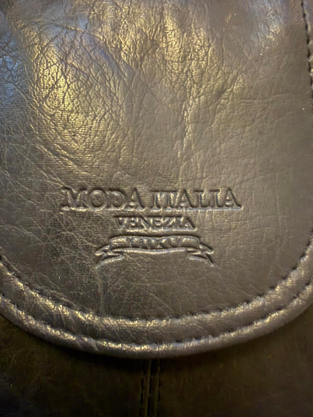 Moda Italia Venezia Monique Black Leather Shoulder Bag