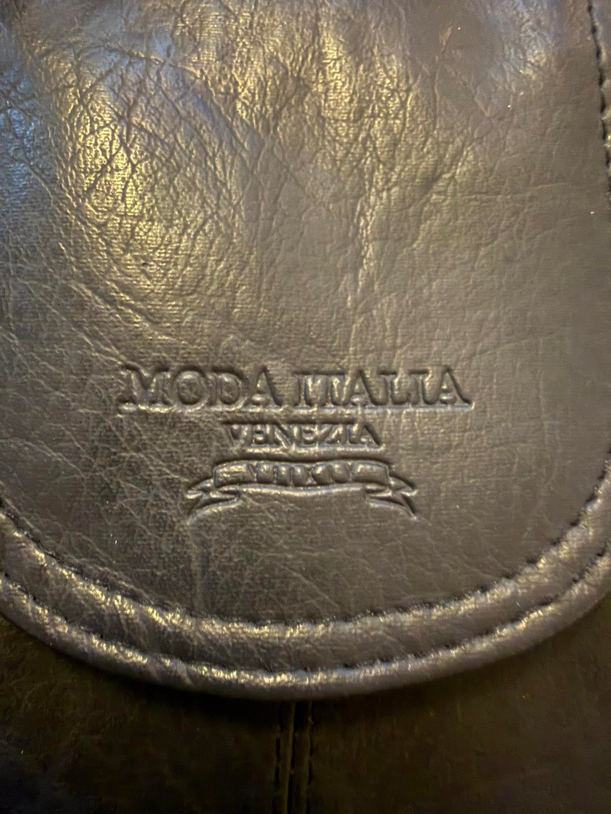 Moda Italia Venezia Monique Black Leather Shoulder Bag