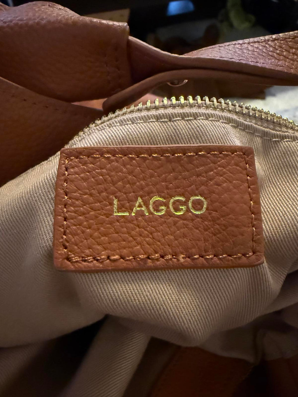 Laggo Nadia Slouchy British Tan Hobo Shoulder Bag