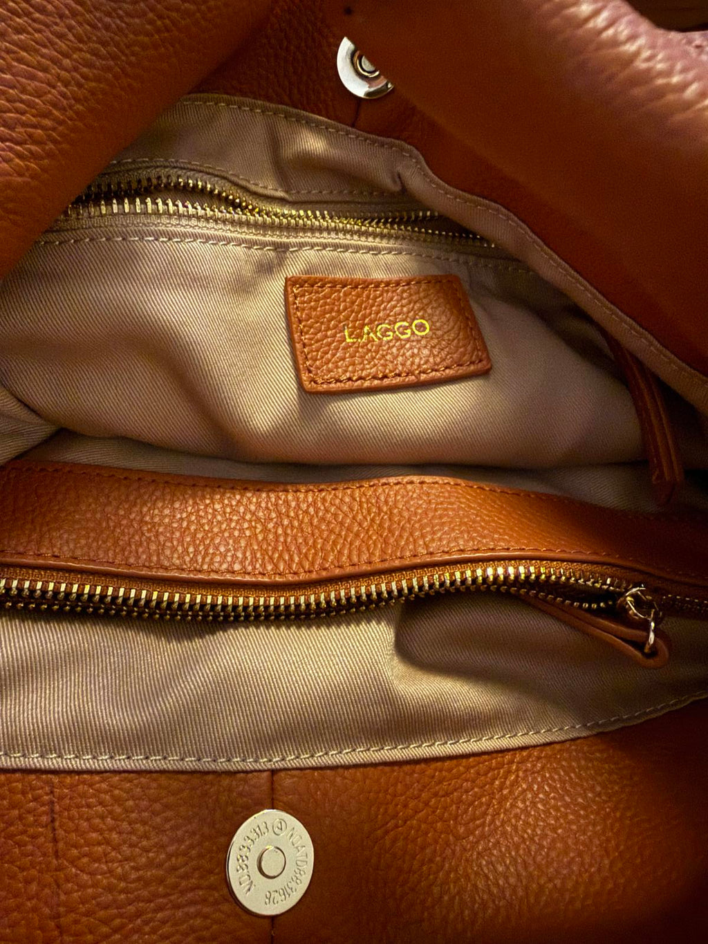 Laggo Nadia Slouchy British Tan Hobo Shoulder Bag