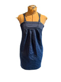Armani Exchange AX Navy Blue Denim Sleeveless Dress with Crisscross Straps