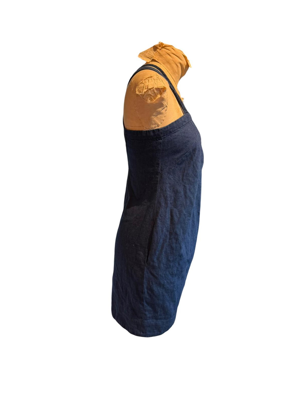 Armani Exchange AX Navy Blue Denim Sleeveless Dress with Crisscross Straps
