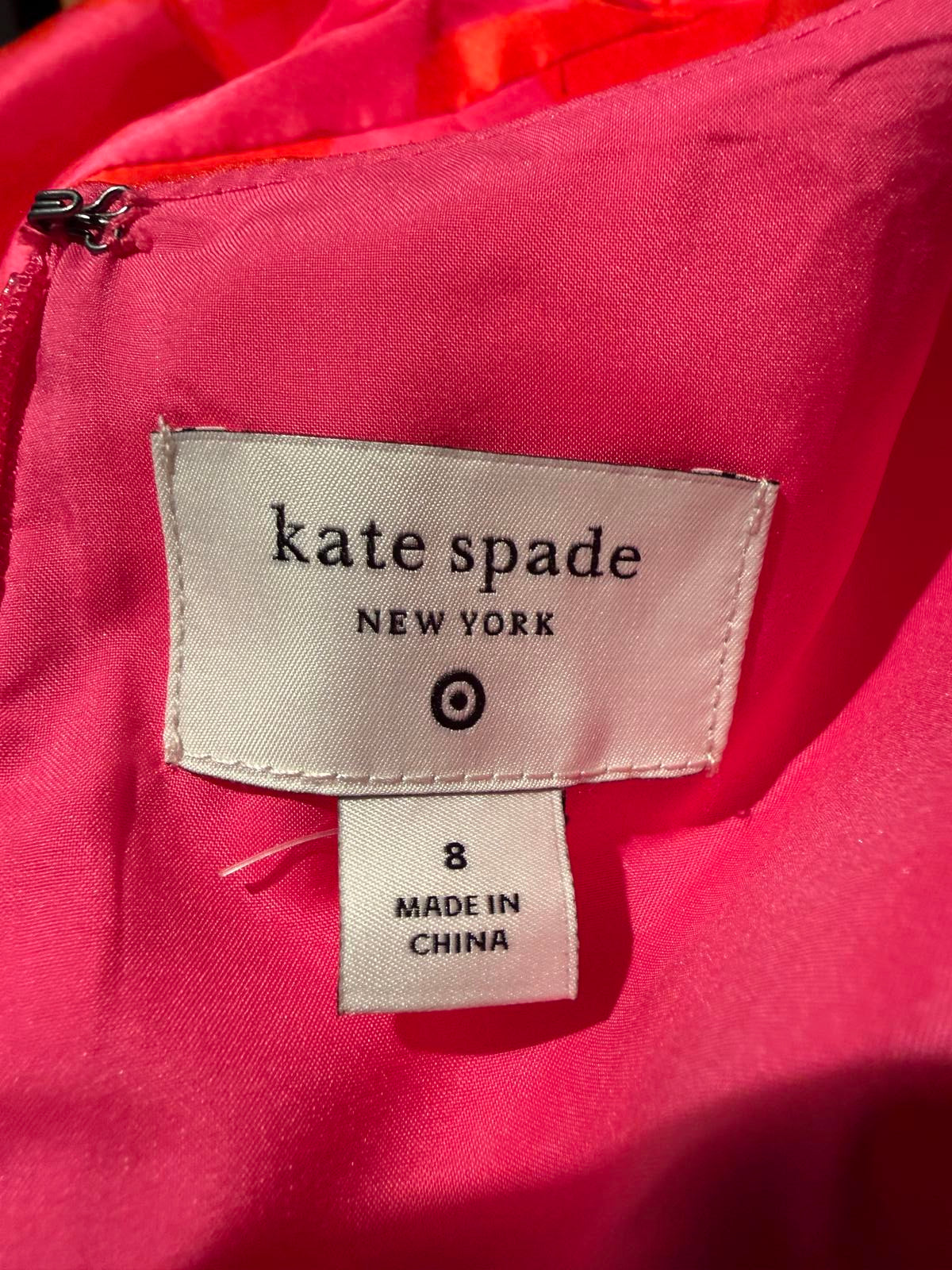 Kate Spade Red and Pink Floral Peplum Dress