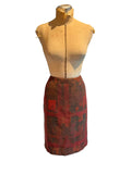 Lafayette 148 Wool Blend Geometric Pattern Pencil Skirt