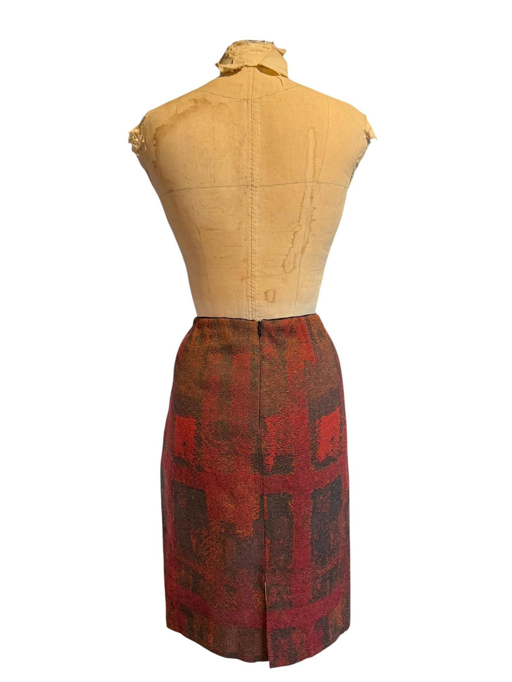 Lafayette 148 Wool Blend Geometric Pattern Pencil Skirt