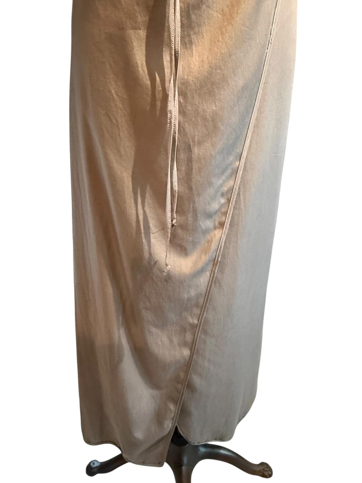 Emerson Fry Long Gray Faux Wrap Maxi Skirt