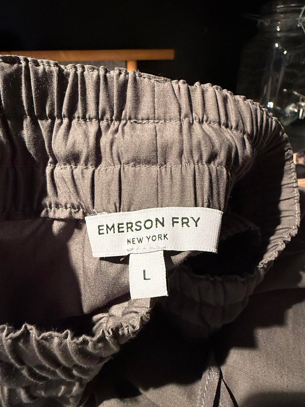 Emerson Fry Long Gray Faux Wrap Maxi Skirt