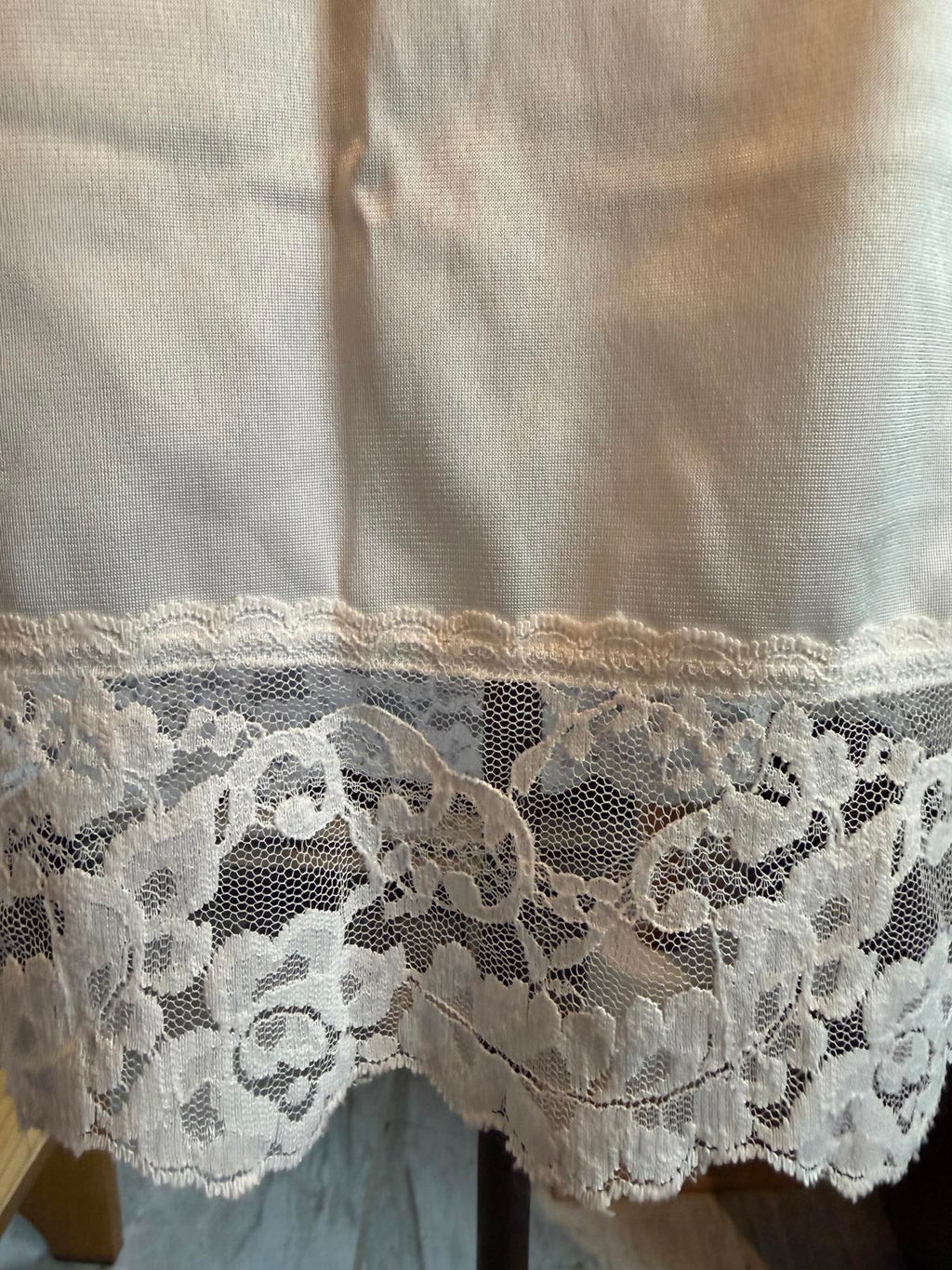 Vassarette White Half Slip with Lace Trim