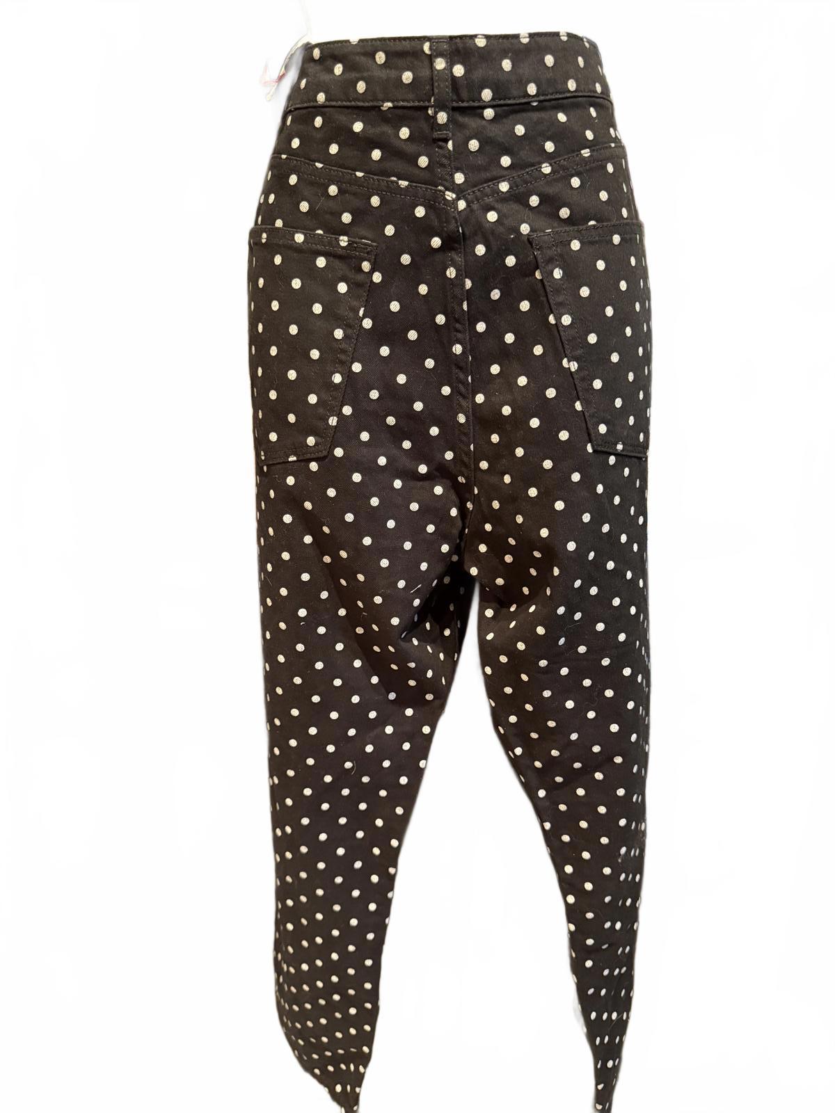 Topshop Moto Mom High Waisted Polka Dot Pants