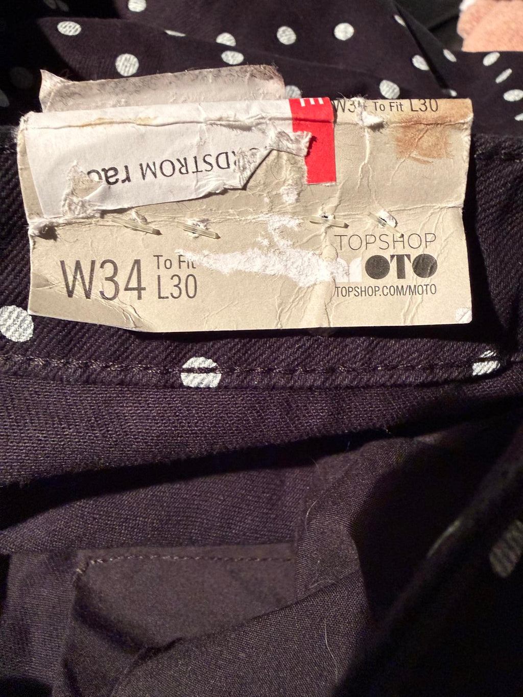 Topshop Moto Mom High Waisted Polka Dot Pants