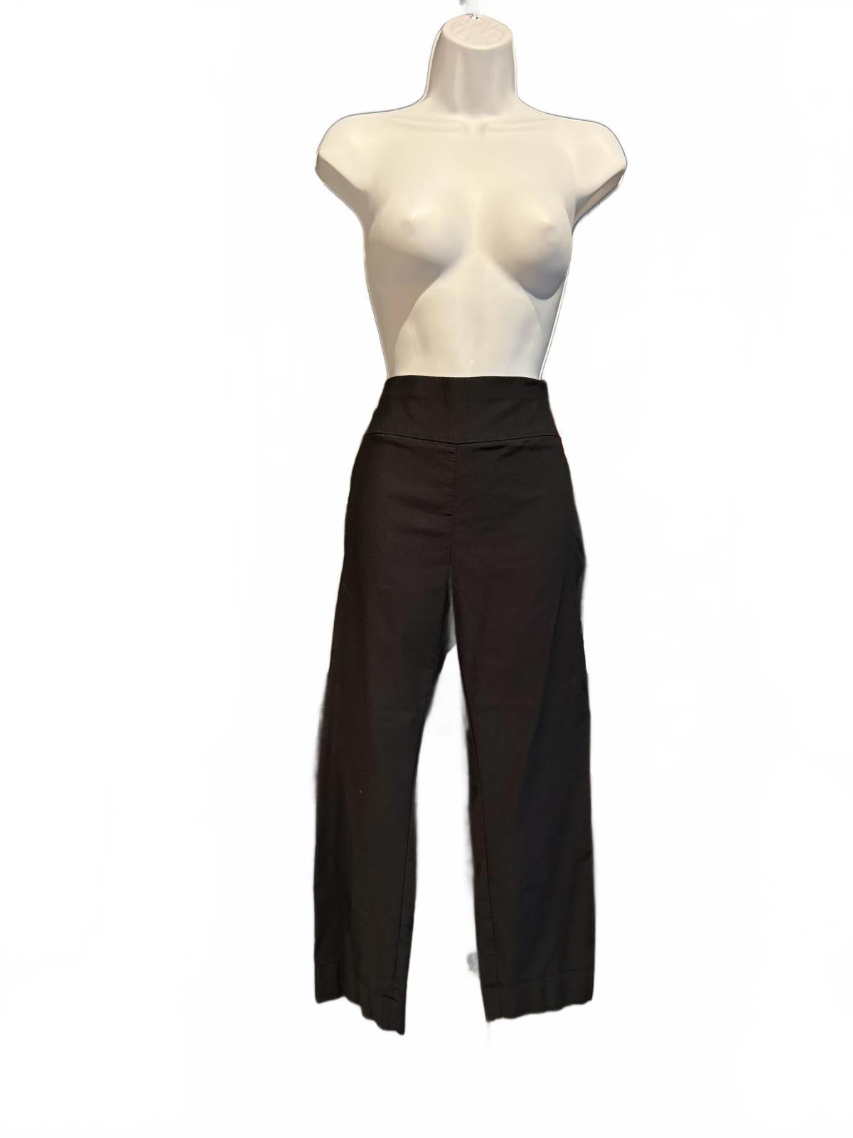 High Waist Black Cropped Pants