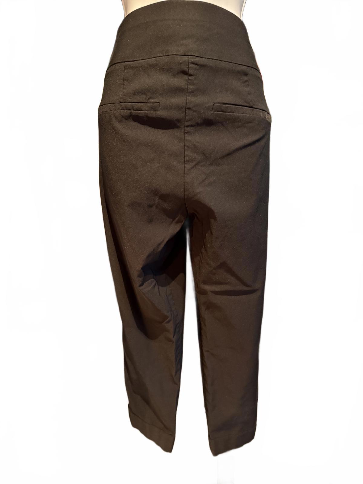 High Waist Black Cropped Pants