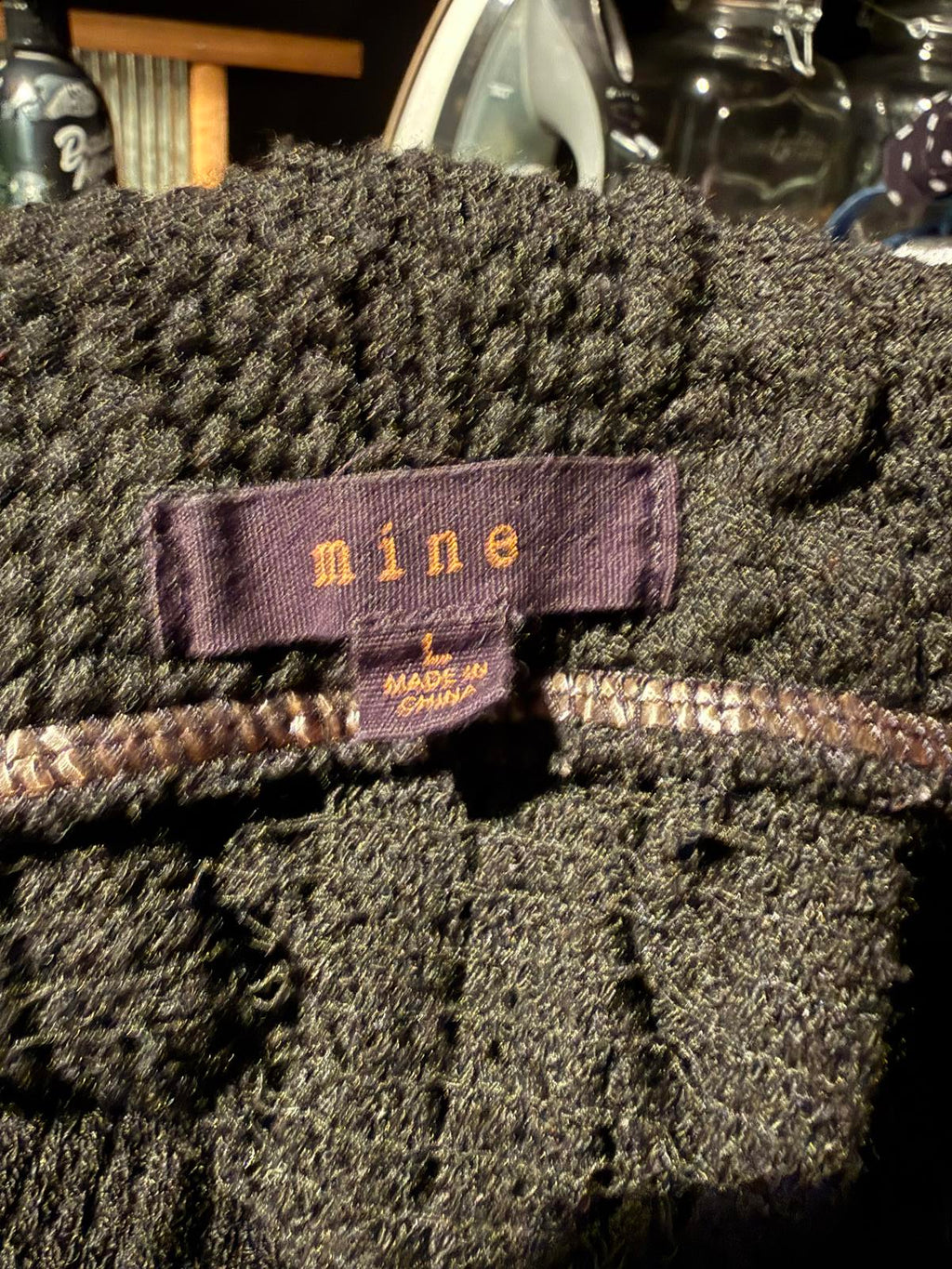 Mine Black Cable Knit Sleeveless Sweater Dress with Cowl Neck