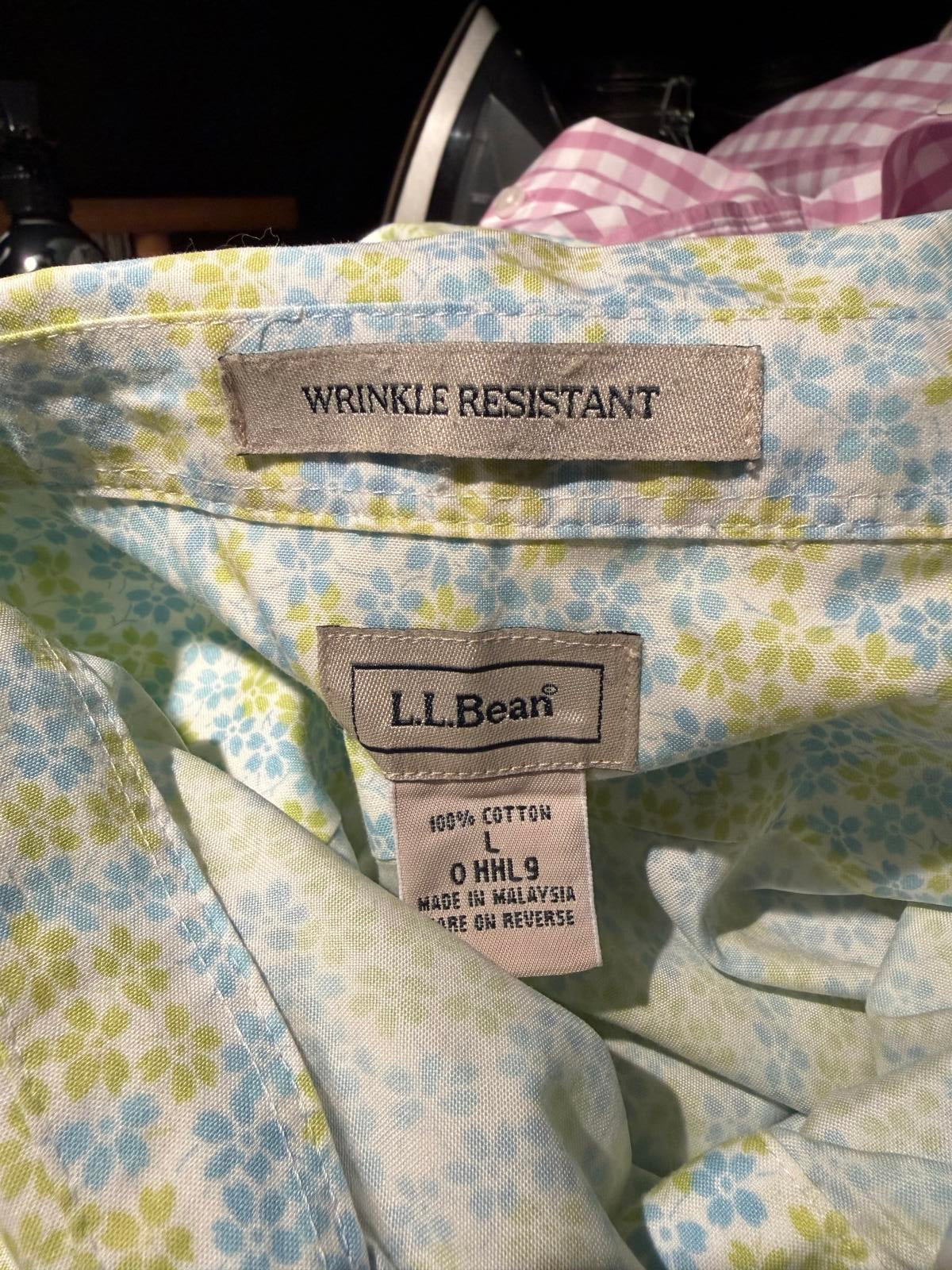 L.L. Bean Lightweight Floral Button-Up Shirt