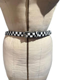 Checkerboard Black and White Belt