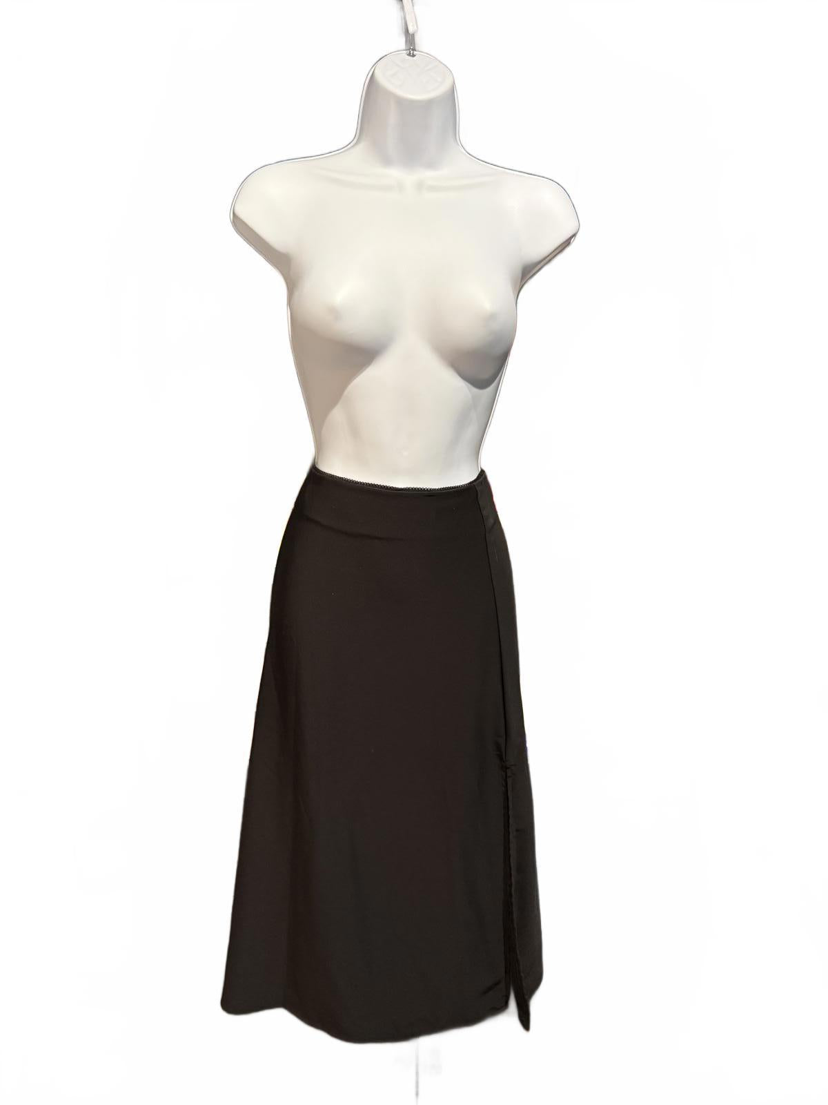 Brandy Melville Black Midi Skirt with Side Slit