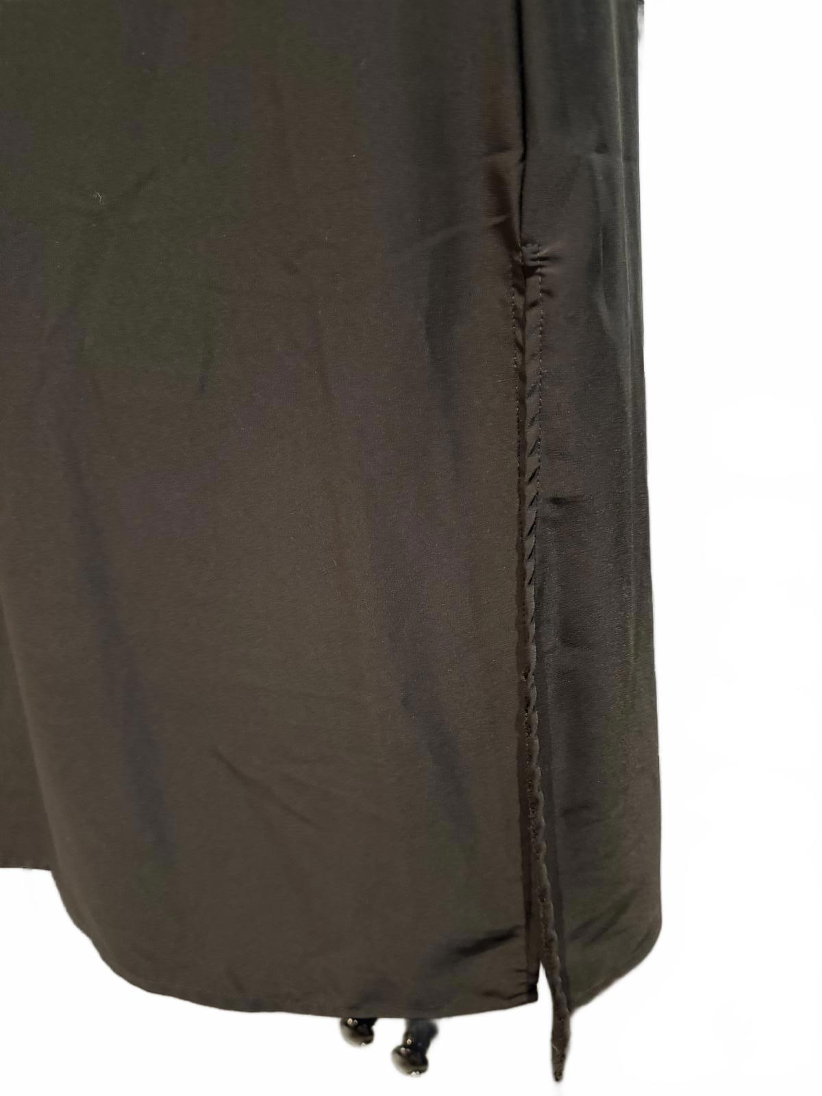 Brandy Melville Black Midi Skirt with Side Slit