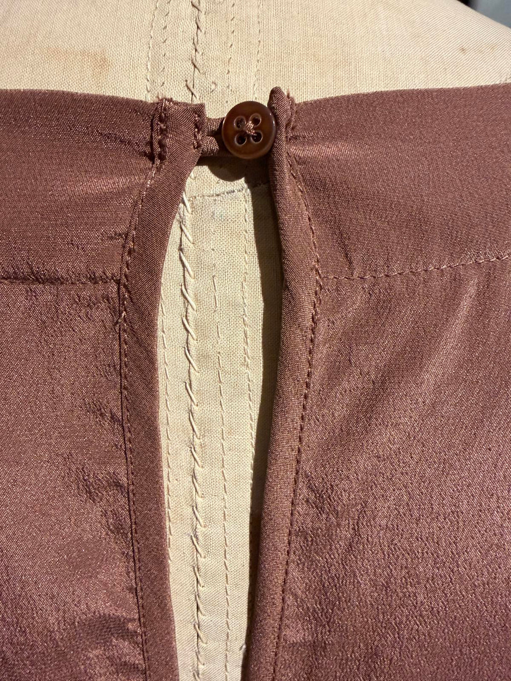 Everlane 100% Silk Brown Casual Shift Dress with Rolled Sleeves