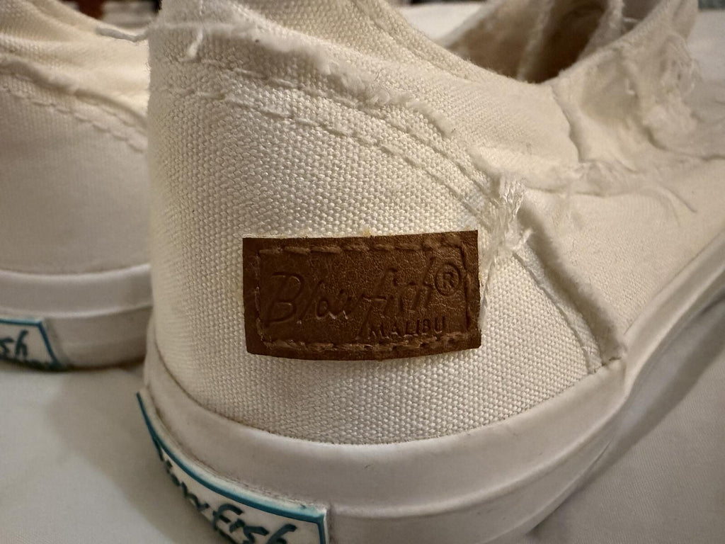 Blowfish White Slip-On Sneakers with Elastic Bands