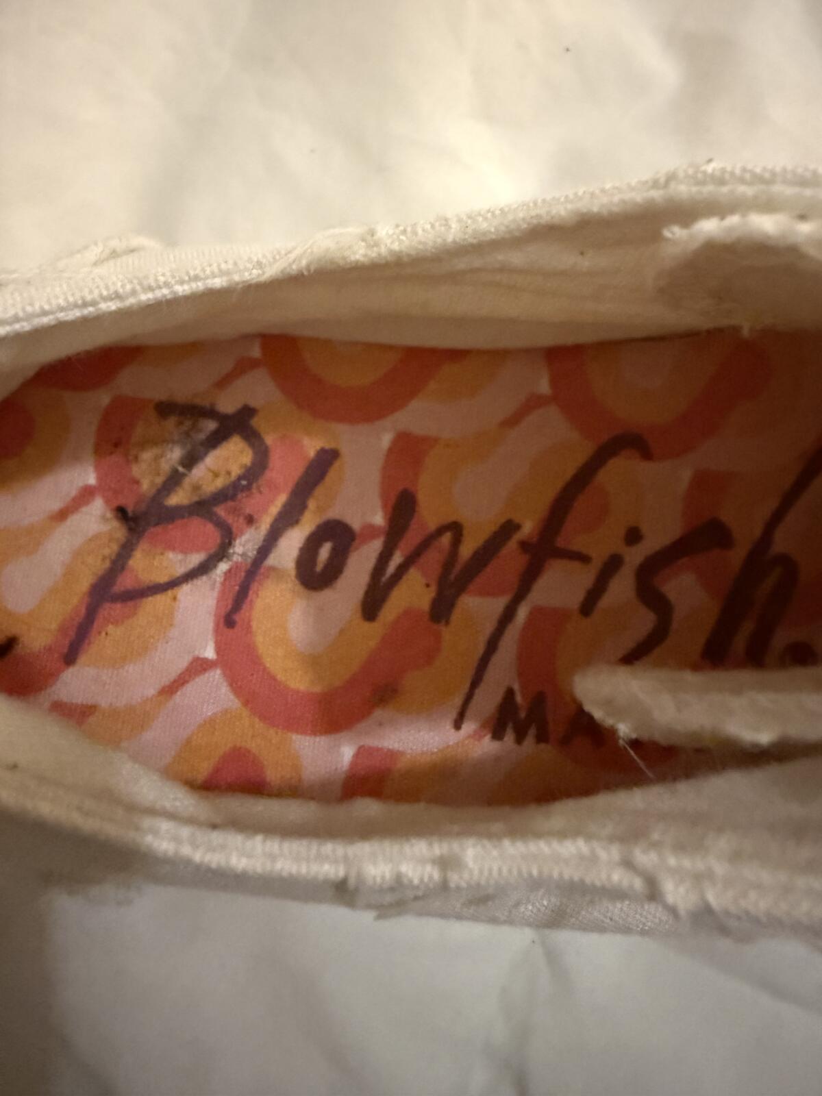 Blowfish White Slip-On Sneakers with Elastic Bands