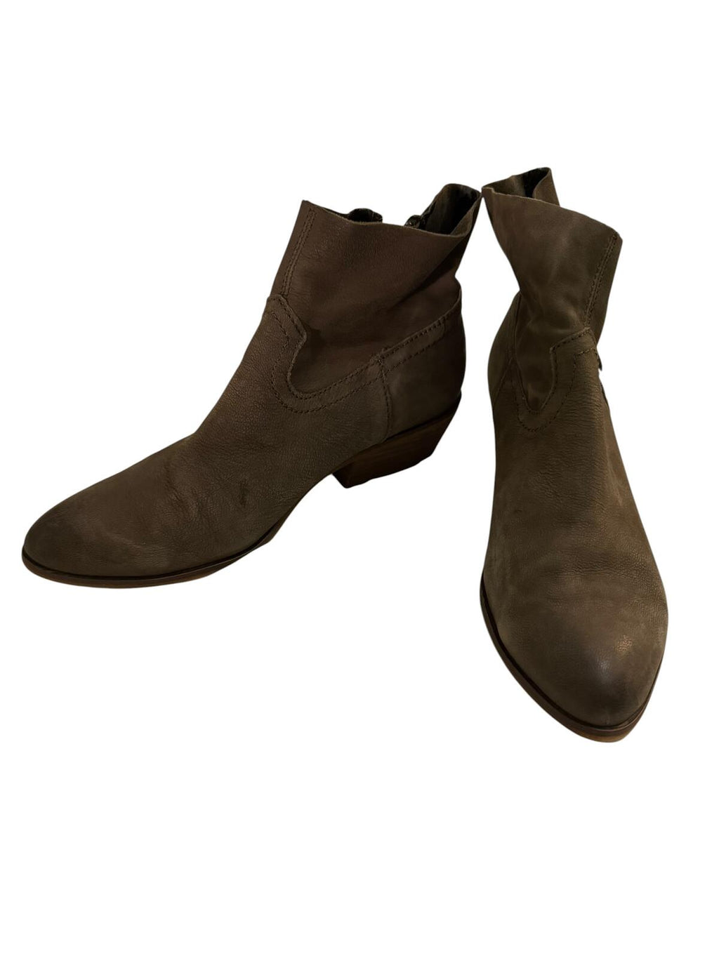 Frye & Co. Brown Suede Ankle Boots with Low Heel