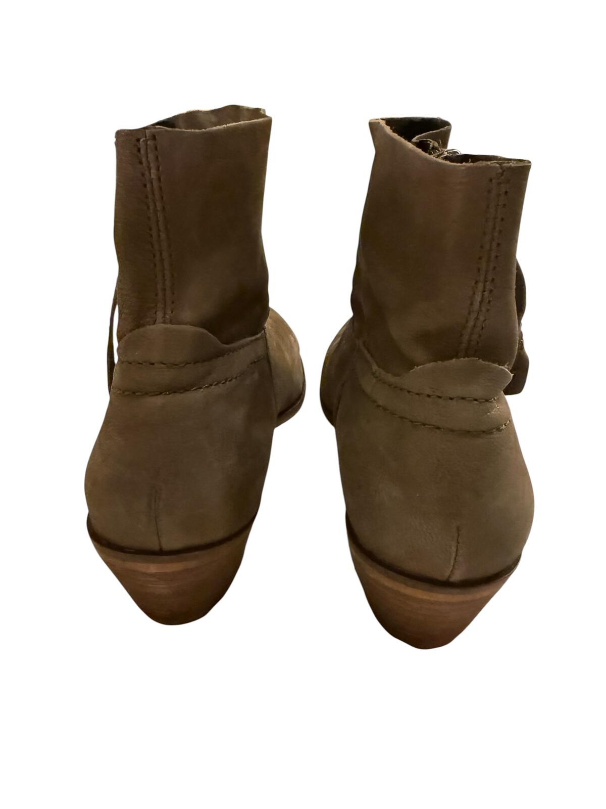 Frye & Co. Brown Suede Ankle Boots with Low Heel