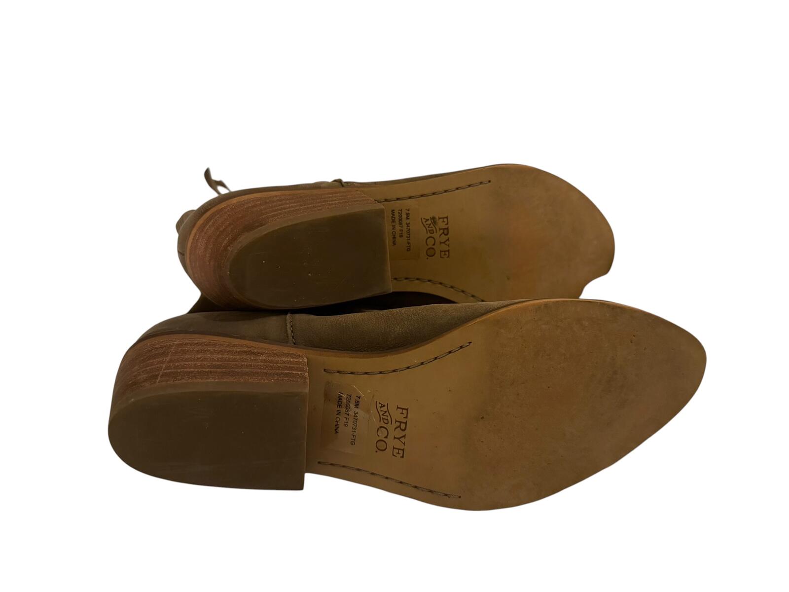 Frye & Co. Brown Suede Ankle Boots with Low Heel