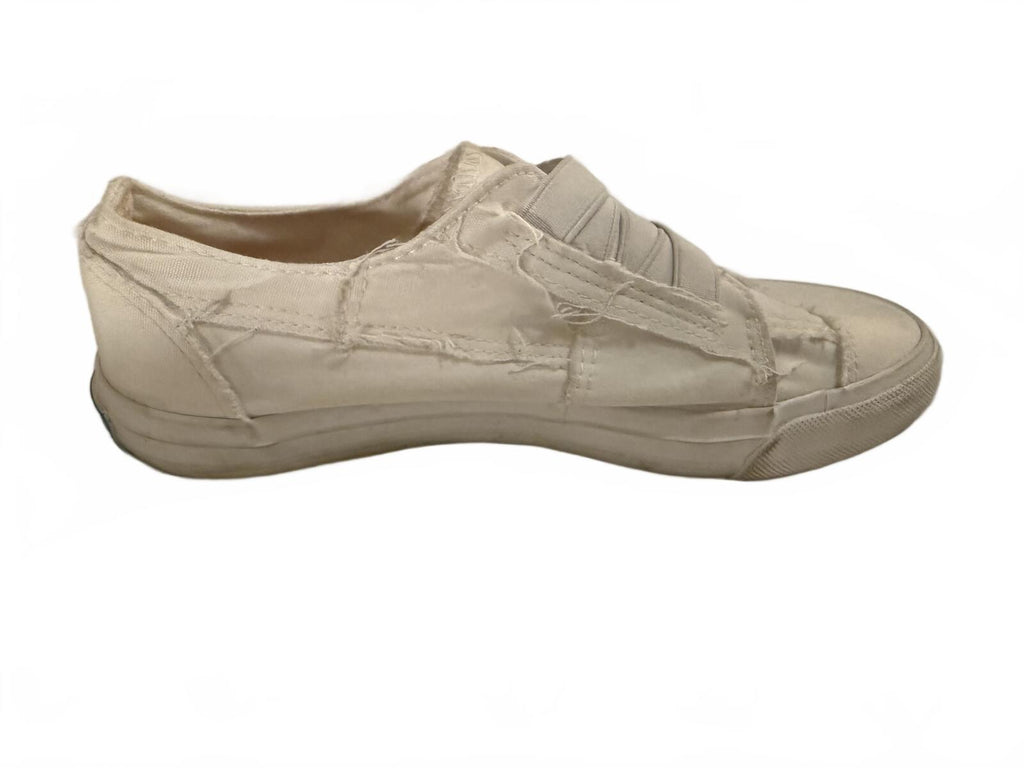 Blowfish White Slip-On Sneakers with Elastic Bands