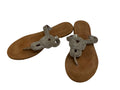 Lascana Beaded Brown Leather Sandals