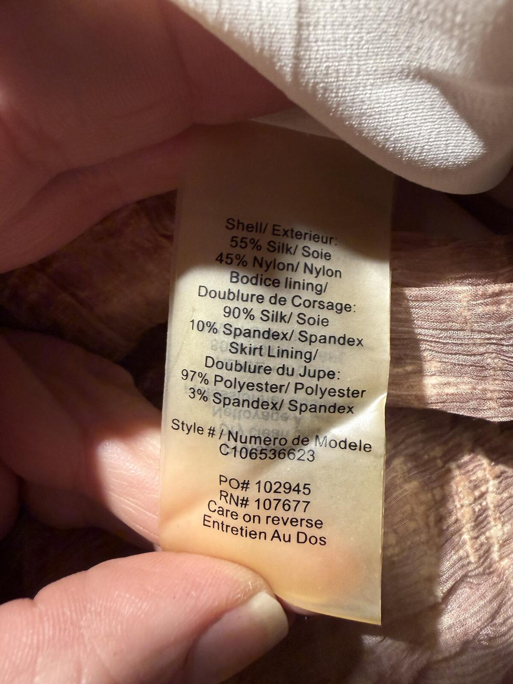 alice + olivia Textured Beige Sleeveless Silk Dress with Back ZIp