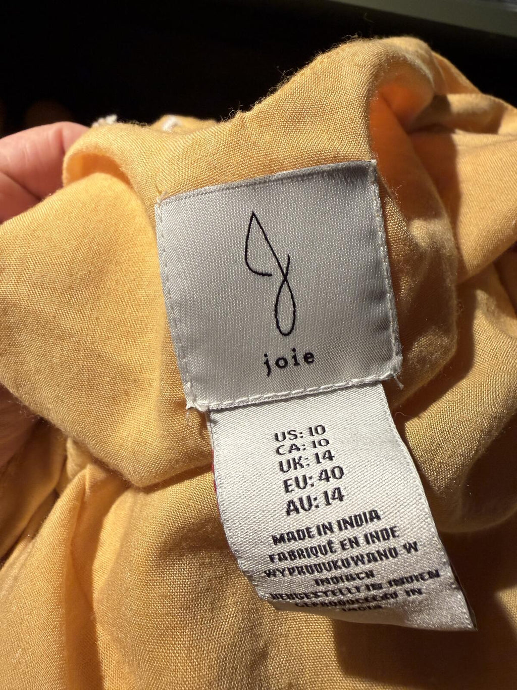 Joie Yellow Sleeveless Tiered Midi Dress with White Embroidery