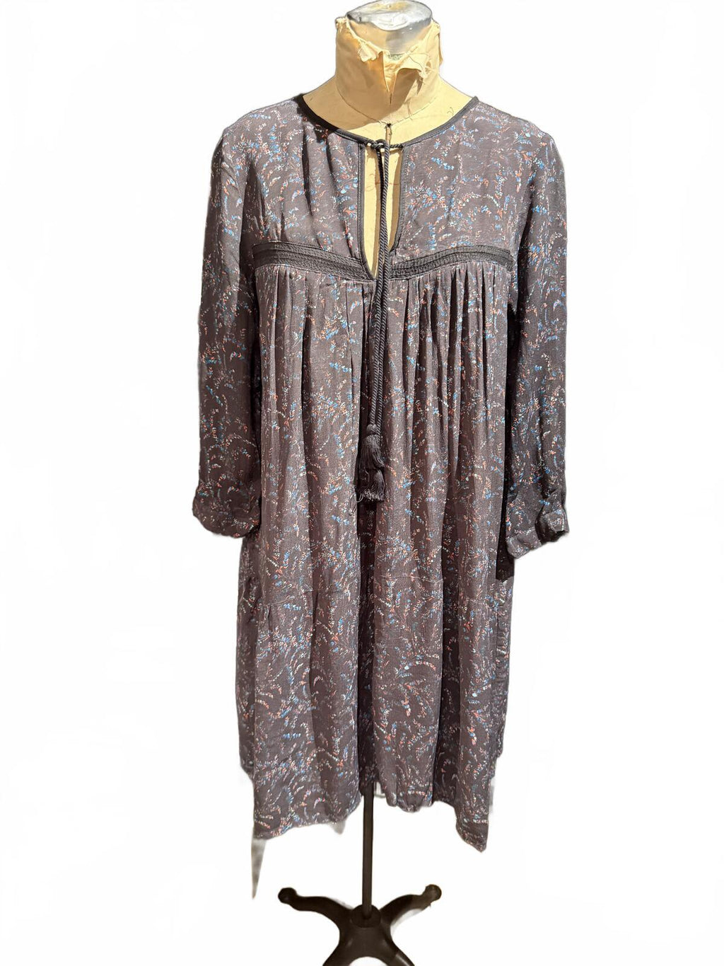ba&sh Esra Floral Bohemian Style Long Sleeve Dress