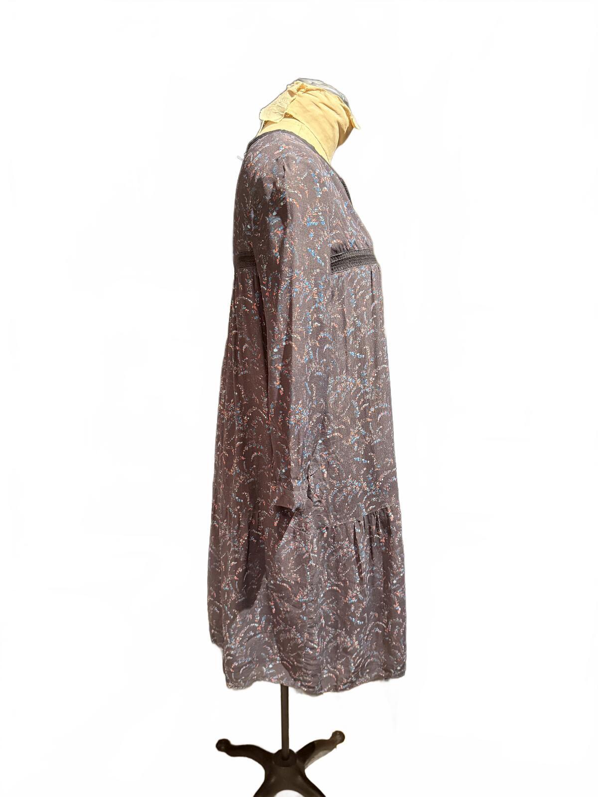 ba&sh Esra Floral Bohemian Style Long Sleeve Dress