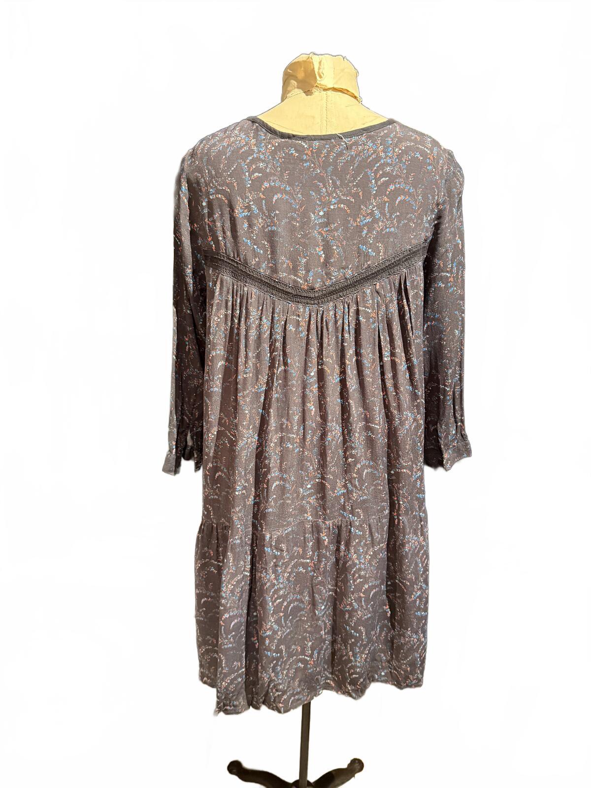 ba&sh Esra Floral Bohemian Style Long Sleeve Dress