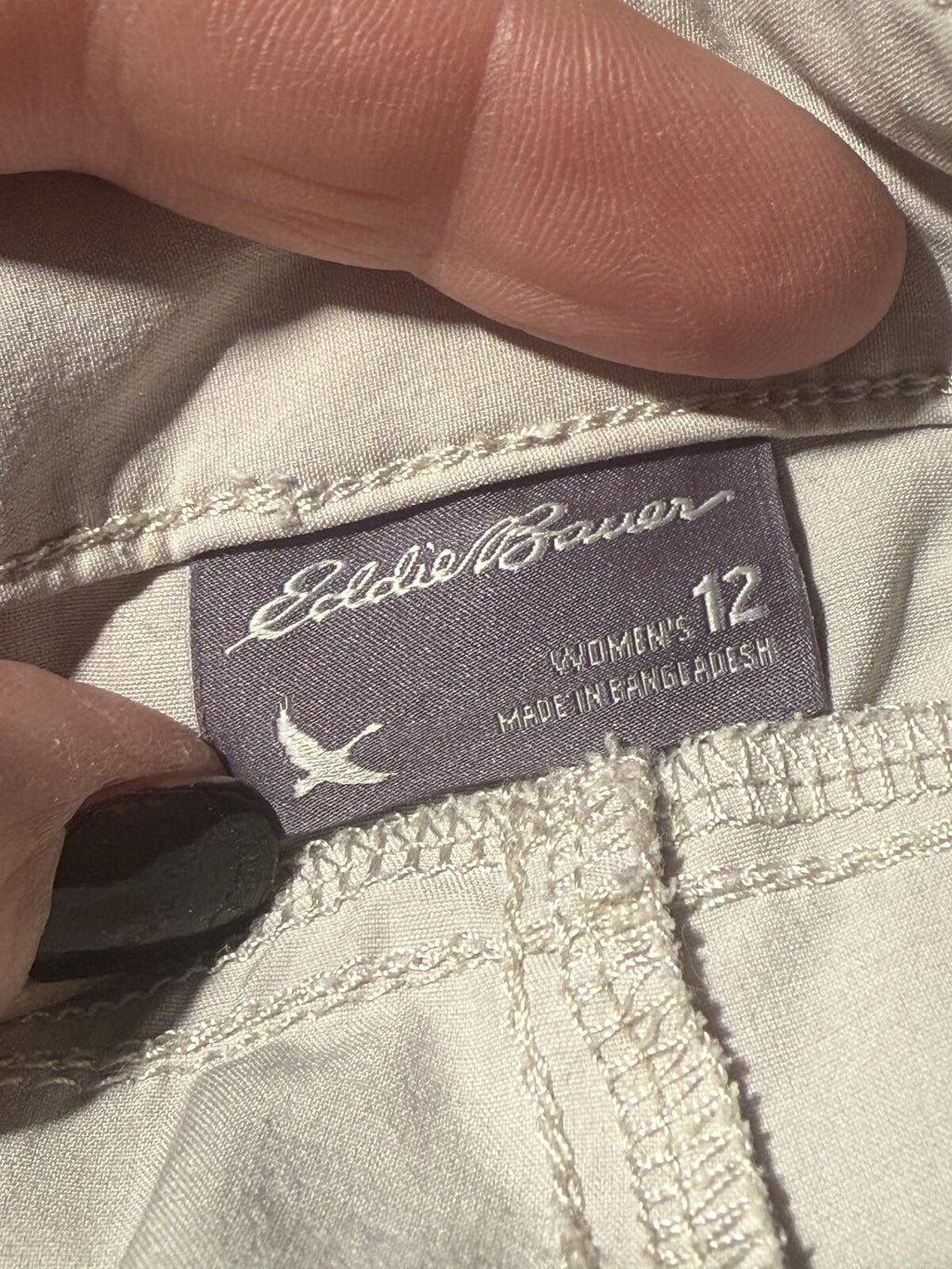 Eddie Bauer Beige Cropped Cargo Pants