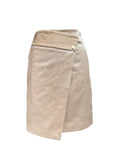 MVF Fausta Santi Textured Wrap Skirt with Decorative Buckle
