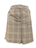 Cutter & Buck Plaid A-Line Skort with Front Pleat and Pockets