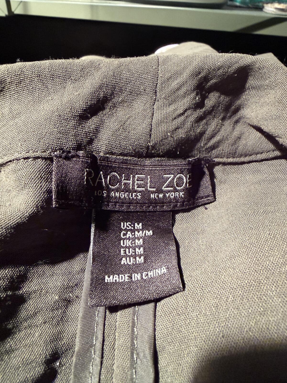 Rachel Zoe Olive Green Open Front Cardigan with Drawstring