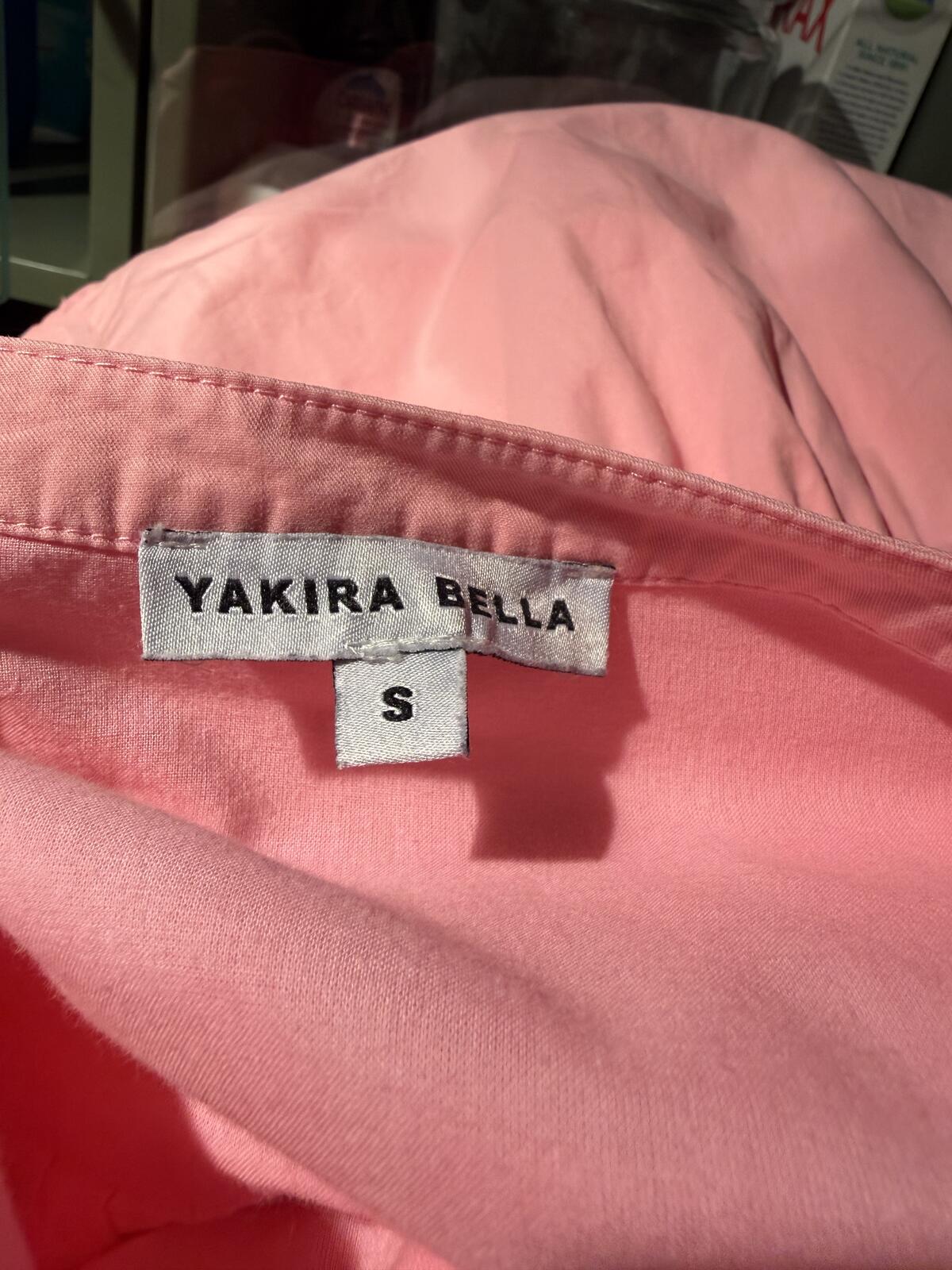 Yakira Bella Kiana Pink Ruffle Hem Dress with Smocked Sleeves