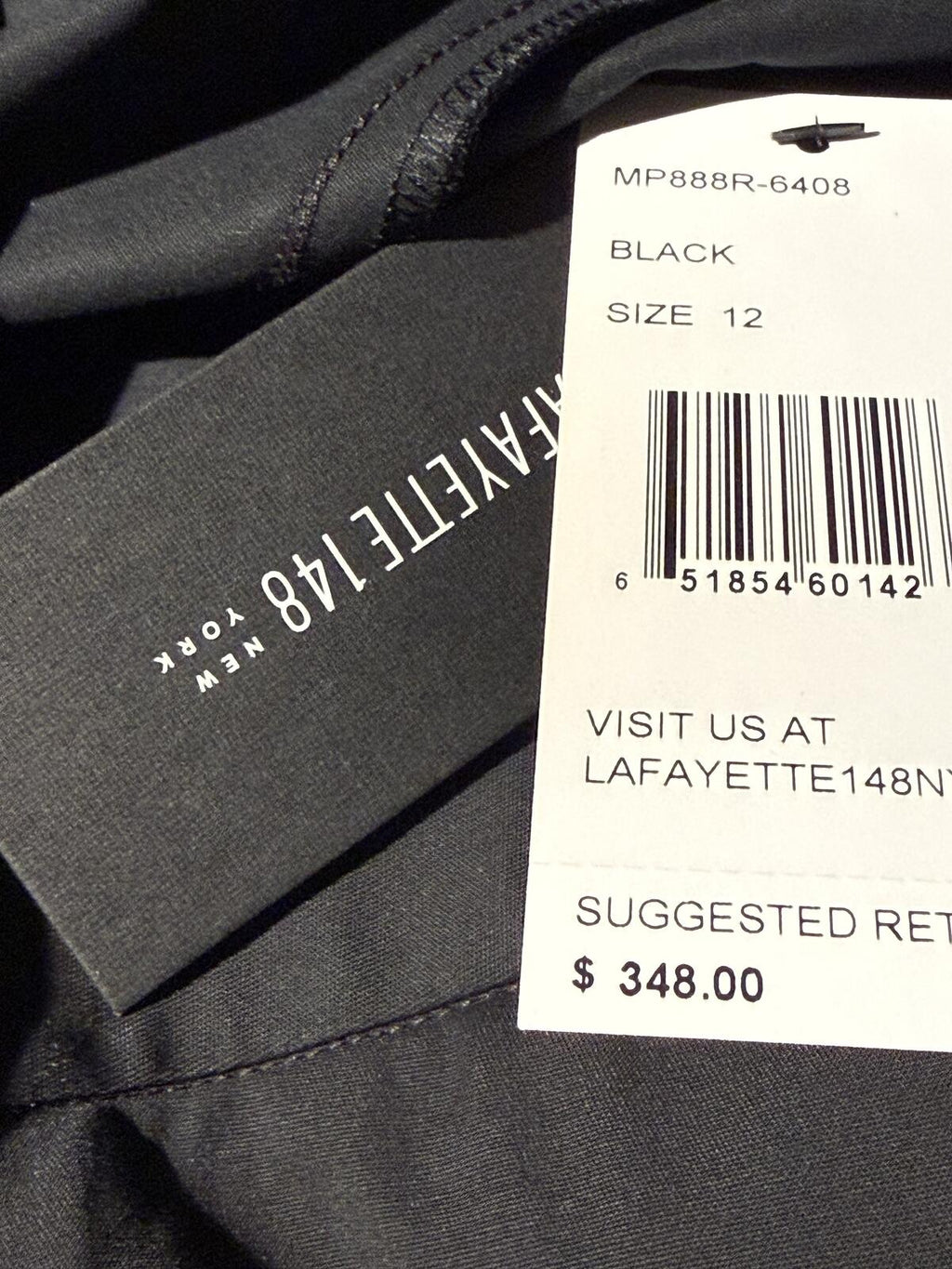 Lafayette 148 High-Waisted Black Pants with Belt Loops
