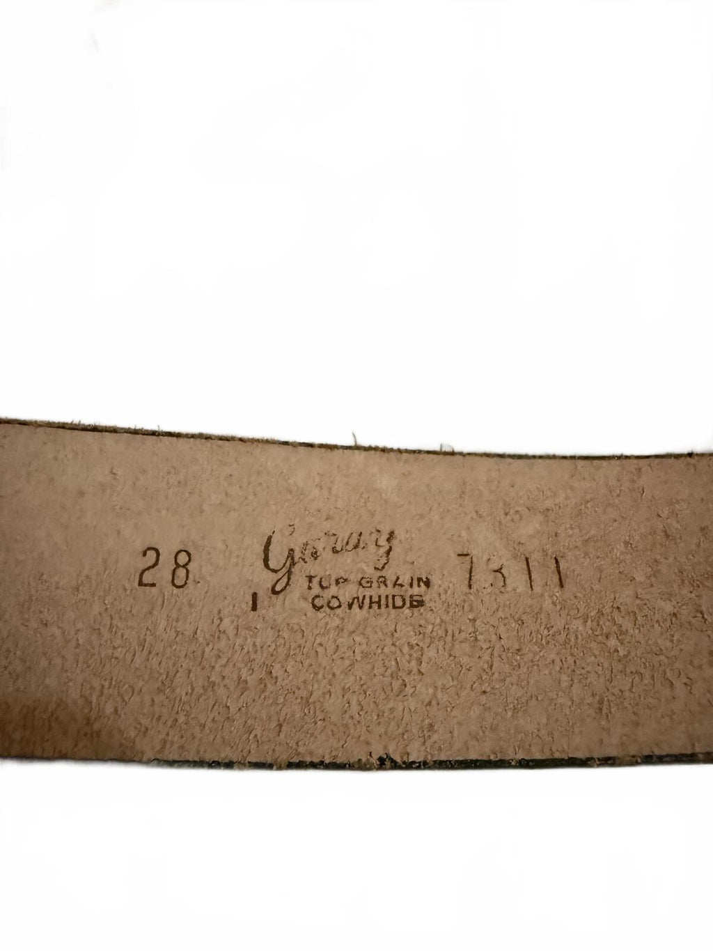 Garay Vintage Red Leather Belt with Unique Gold Tone Buckle