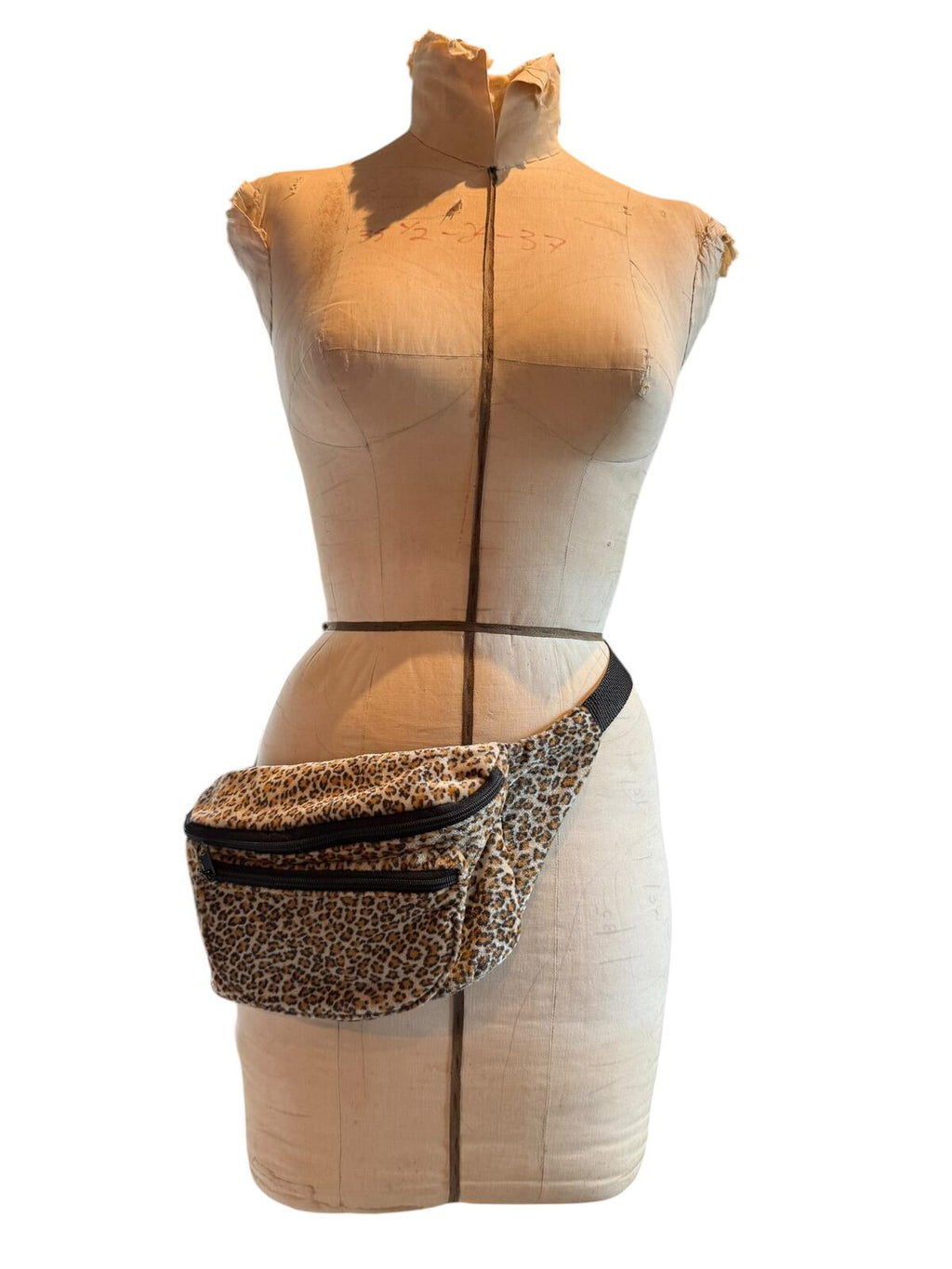 Leopard Print Fanny Pack Waist Bag with Dual Zippers