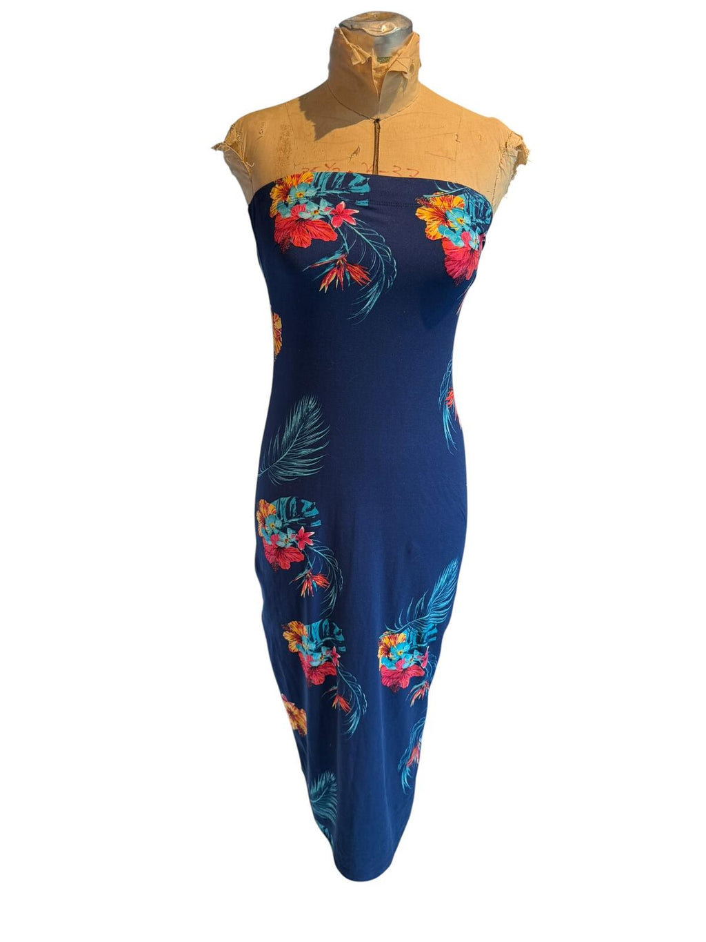 Love Nation Strapless Floral Print Bodycon Dress