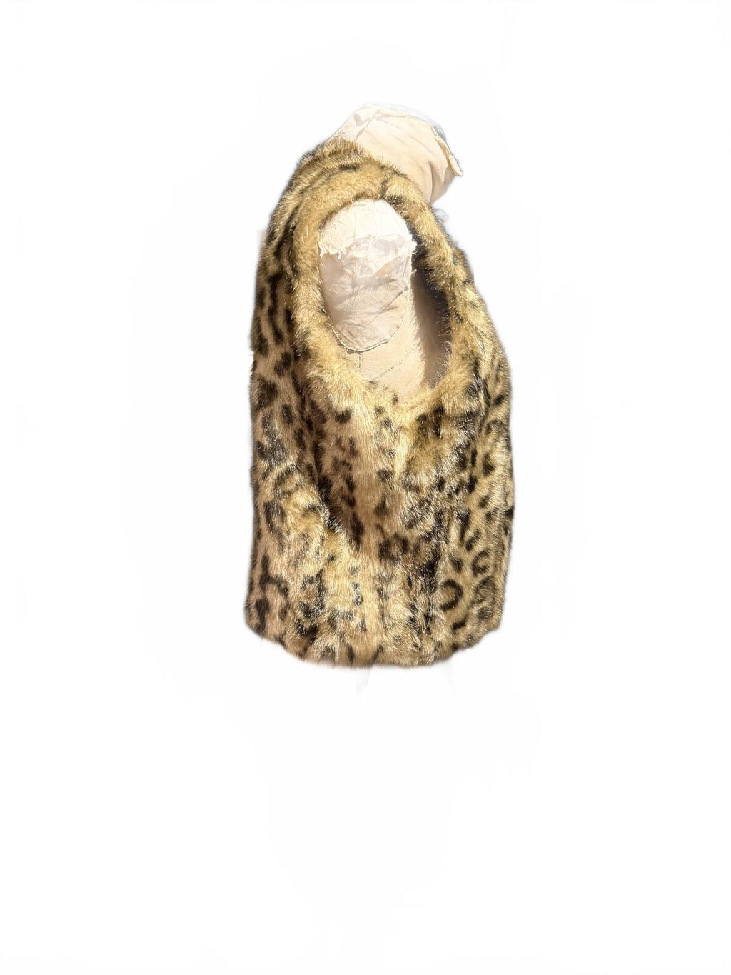 Donna Salyers Faux Fur Leopard Print Vest