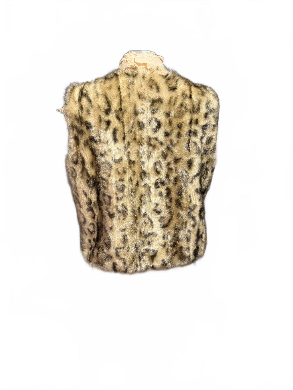 Donna Salyers Faux Fur Leopard Print Vest