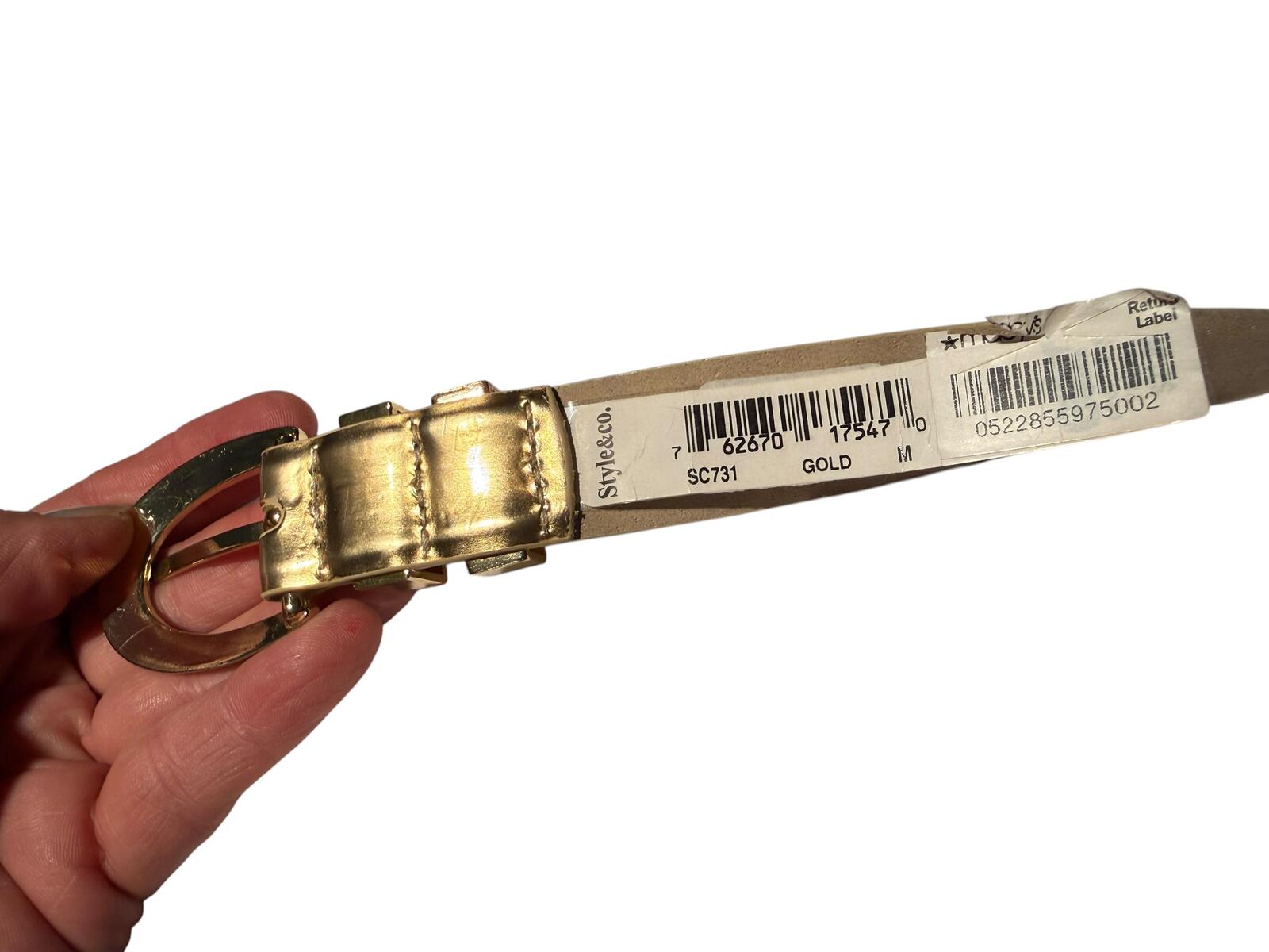 Style&Co. Gold Metallic Belt