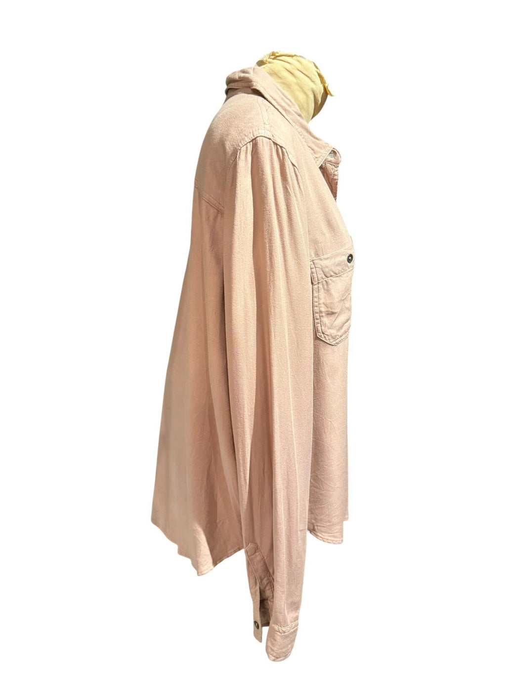 Mudd Light Pink Long Sleeve Button-Up Shirt with Chest Pockets
