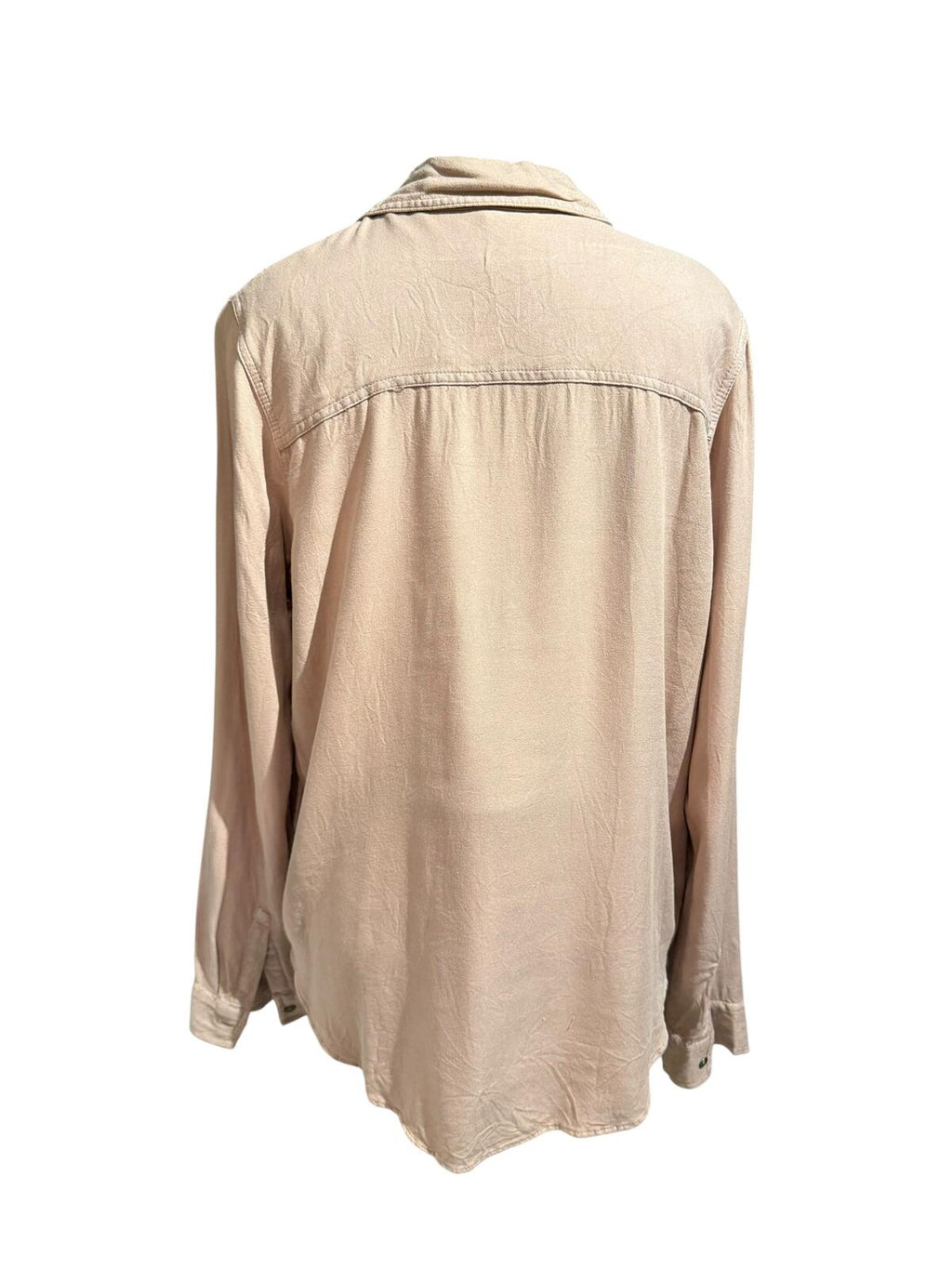 Mudd Light Pink Long Sleeve Button-Up Shirt with Chest Pockets
