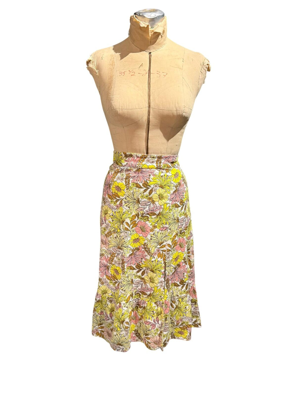 Loft Floral Midi Skirt with Ruffle Hem & Side Slit